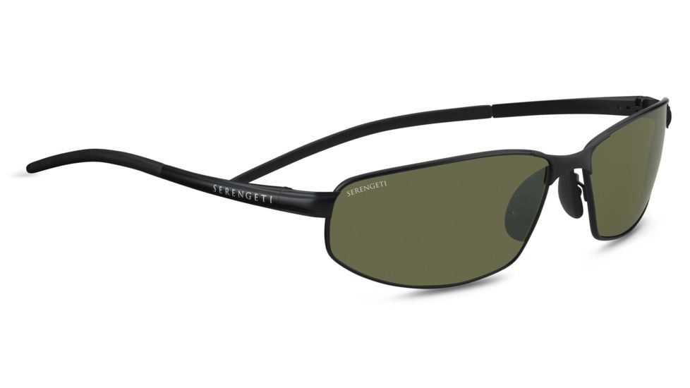 Serengeti Granada Single Vision Prescription Sunglasses, Satin Black Frame-7301SV