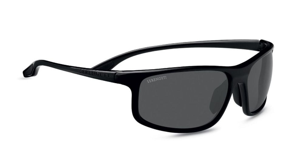 Serengeti Levanzo Progressive Prescription Sunglasses, Shiny Black Frame, Polarized, Photochromic, 8611PR