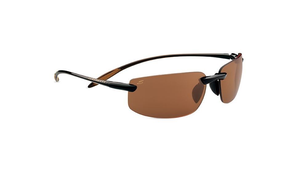 Serengeti Lipari Single Vision Prescription Sunglasses, Shiny Brown Frame-7807SV