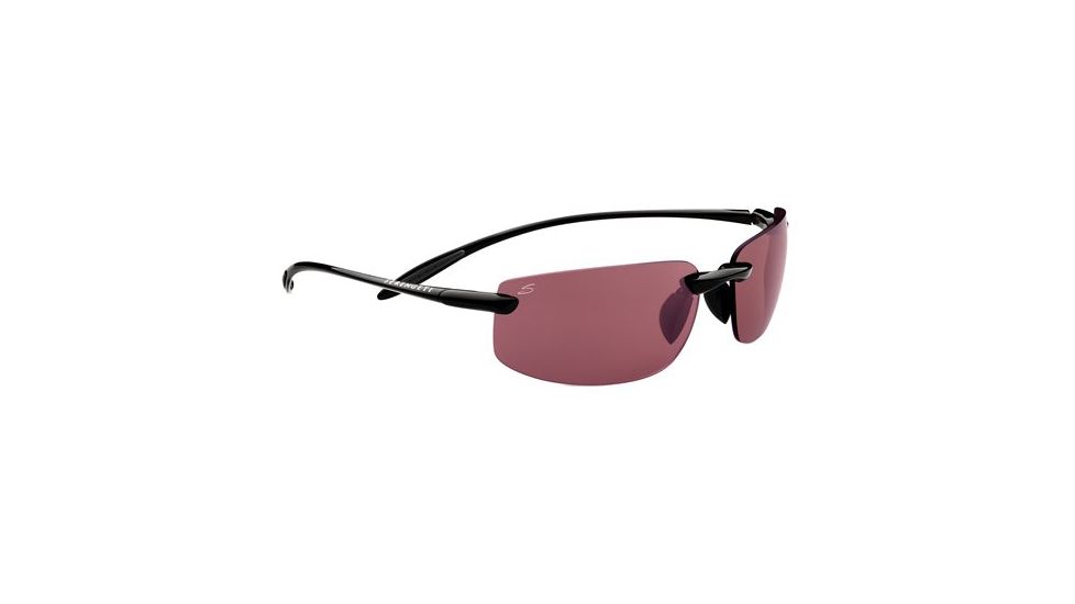 Serengeti Lipari Sunglasses - Shiny Black Frame and Polar PhD Sedona Lens 7806