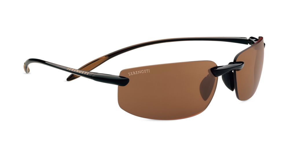 Serengeti Lipari Sunglasses - Shiny Brown Frame and Polar PhD Drivers Lens 7807