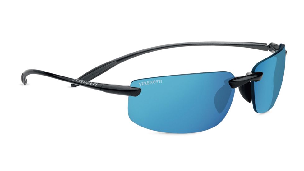 Serengeti Lipari Sunglasses, Shiny Hematite Frame, Polar PhD 555nm Blue Lens, 8262