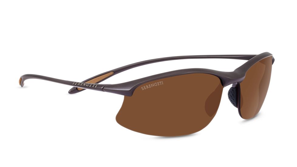 Serengeti Maestrale Sunglasses, Sanded Dark Brown, Polar PhD Drivers, 8450