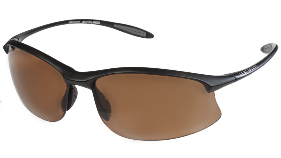 Serengeti Maestrale Sunglasses - Satin Black Frame, Polar PhD Drivers 7356