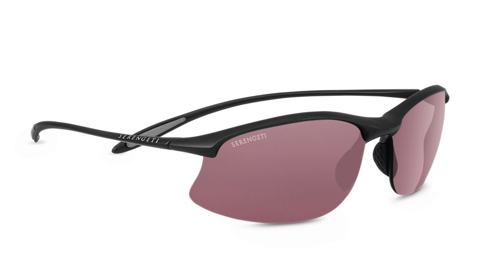 Serengeti Maestrale Sunglasses, Satin Black, Polar PhD Sedona, 8449