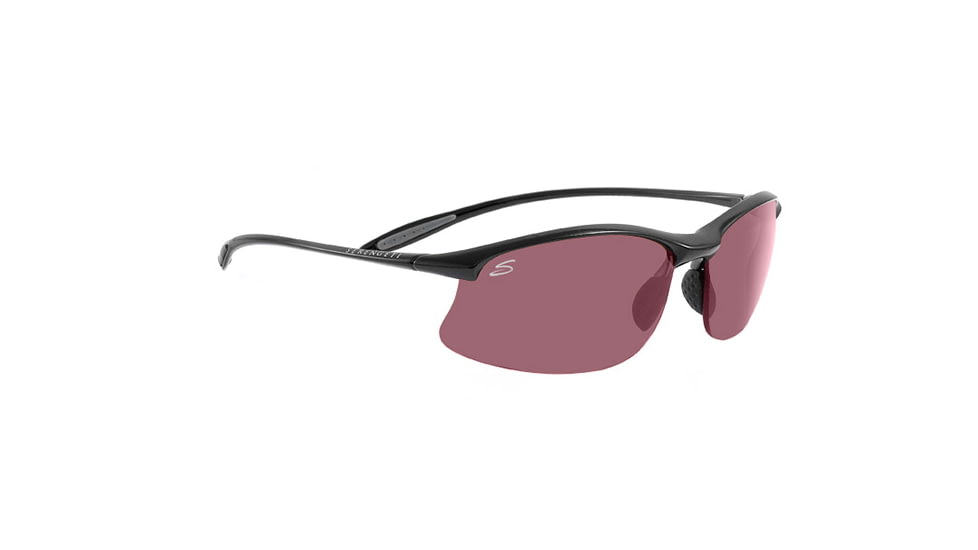 Serengeti Maestrale Sunglasses Shiny Black Frame Polar Phd Sedona Lenses 7713