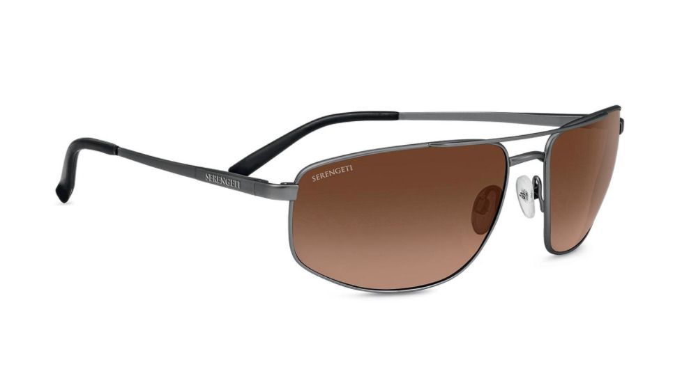 Serengeti Modugno Progressive Prescription Sunglasses, Shiny Dark Gunmetal Frame, Photochromic, 8408PR