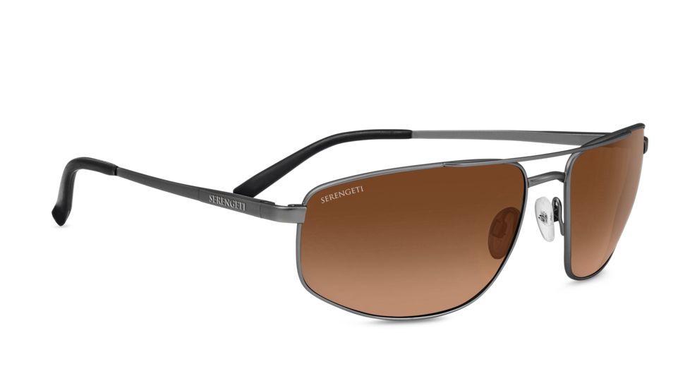 Serengeti Modugno Sunglasses, Shiny Dark Gunmetal, Drivers Gradient, 8408
