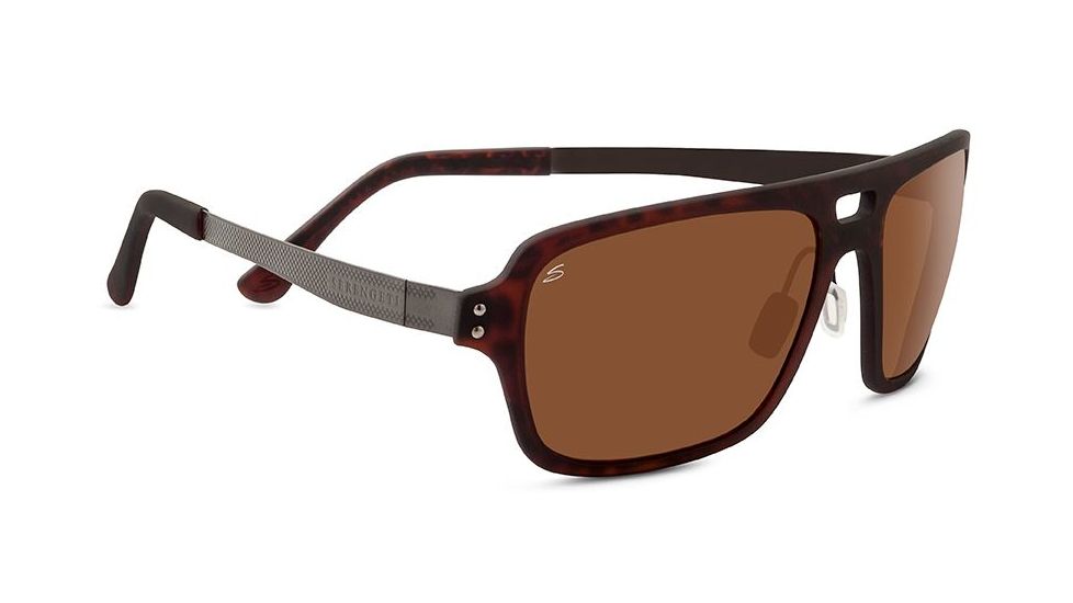 Serengeti Nunzio Single Vision Prescription Sunglasses, Satin Dark Tortoise Frame 8269SV