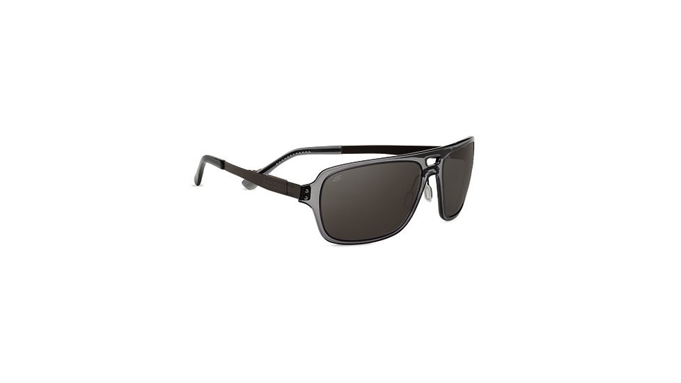 Serengeti Nunzio Single Vision Prescription Sunglasses, Crystal Dark Grey Frame-7836SV