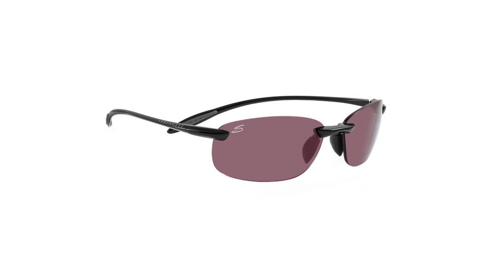 Serengeti Nuvola Single Vision Prescription Sunglasses, Shiny Black Frame 7720SV