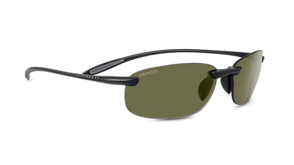 Serengeti Nuvola Single Vision Prescription Sunglasses, Satin Black Frame, 8446SV