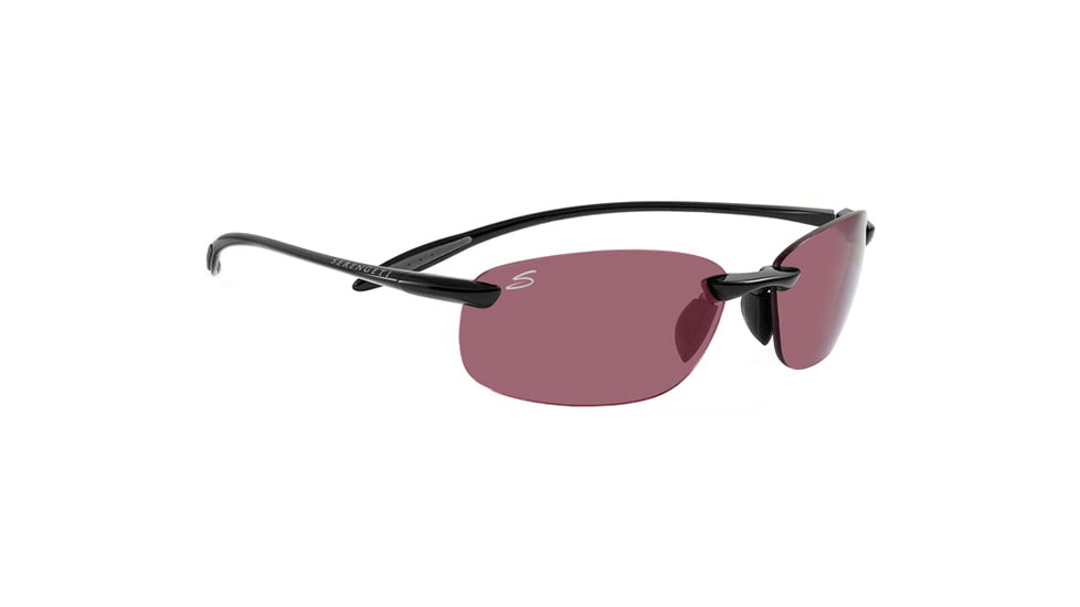 Serengeti Nuvola Sunglasses - Shiny Black Frame, Polar PhD Sedona Lenses 7720