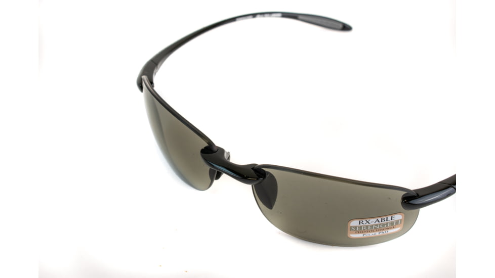 Serengeti Nuvola Sunglasses, Shiny Black Frame, Polarized PhD CPG Lens 7359