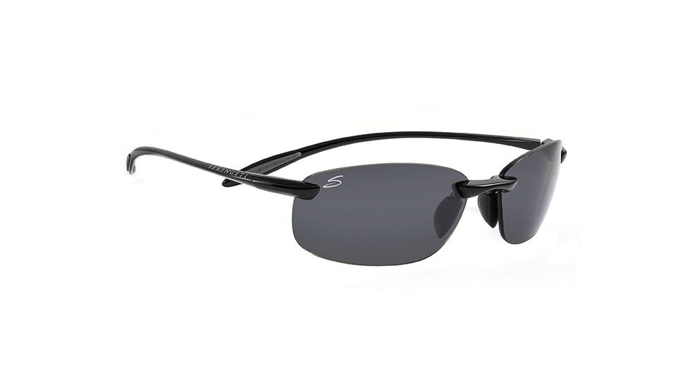 Serengeti Nuvola Sunglasses, Shiny Black Frame, Polarized PhD CPG Lens 7359