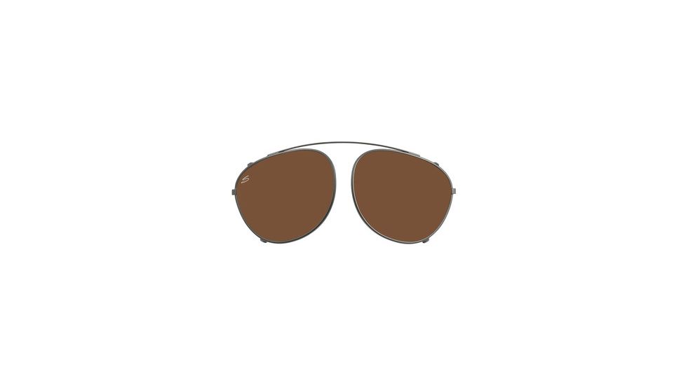 Serengeti Palmiro Clip Sunglasses, Shiny Dark Gunmetal Frame, Polar PhD Drivers Lens, 8057