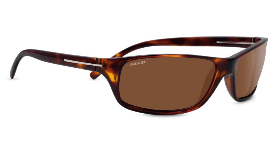 Serengeti Pisa Sunglasses, Shiny Tortoise Frame, Polarized Drivers Lens, 8277