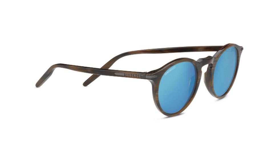 Serengeti Raffaele Progressive Prescription Sunglasses, Shiny Wood Grain Frame, Polarized, Photochromic, 8835PR
