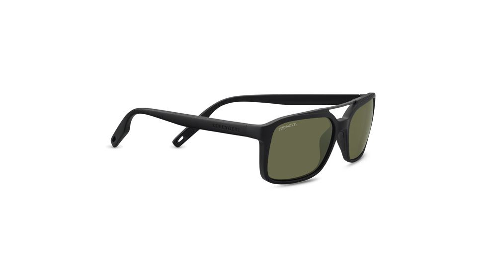 Serengeti Renzo, Polarized 555nm, Square, Unisex, Satin Black/Satin Dark Gunmetal, Medium/Large 8621