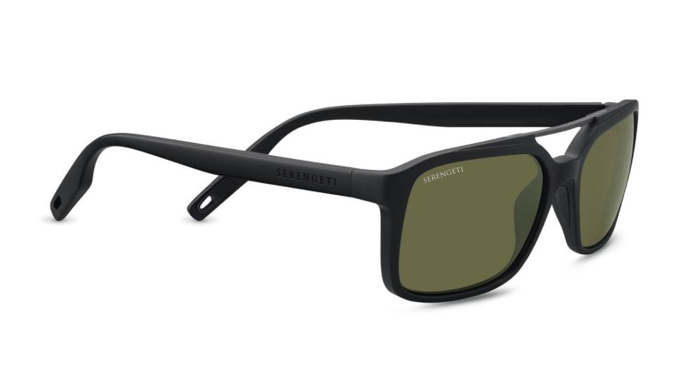 Serengeti Renzo Progressive Prescription Sunglasses, Satin Black / Satin Dark Gunmetal Frame, Polarized, Photochromic, 8621PR