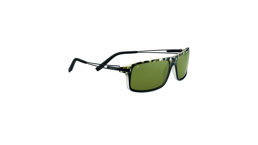 Serengeti Rivoli Single Vision Prescription Sunglasses, Satin Black Tortoise Frame-7766SV