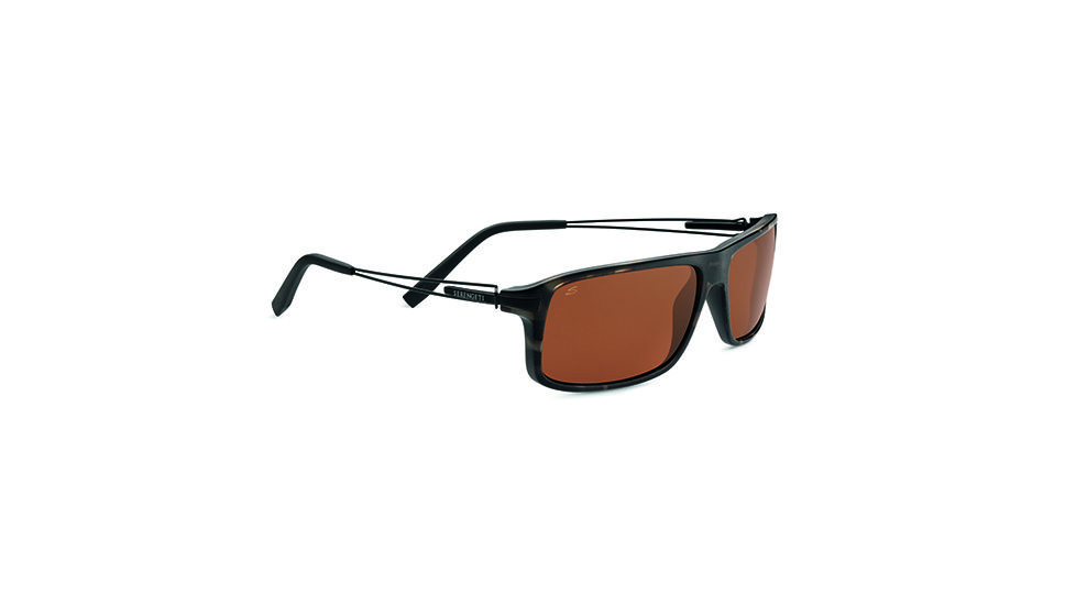 Serengeti Rivoli Single Vision Prescription Sunglasses, Satin Brown/Black Tortoise Frame-7768SV