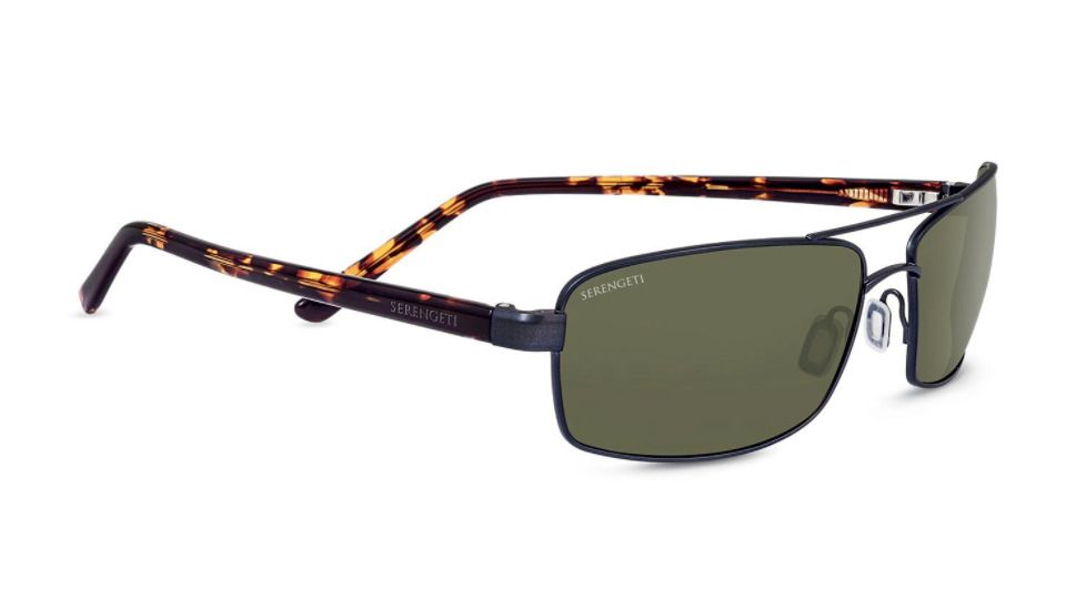 Serengeti San Remo Single Vision Prescription Sunglasses, Satin Gunmetal / Tortoise Frame, Polarized, Photochromic, 8452SV