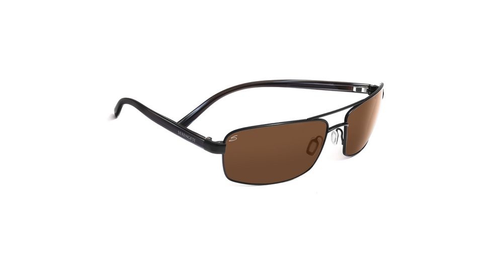 Serengeti San Remo Single Vision Prescription Sunglasses, Satin Black/Grey Stripe Frame-7605SV