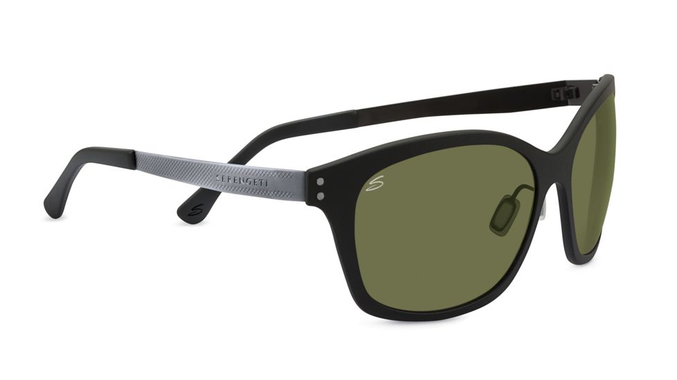Serengeti Sara Sunglasses - Satin Black Frame and Polar PhD 555nm Lens 7831