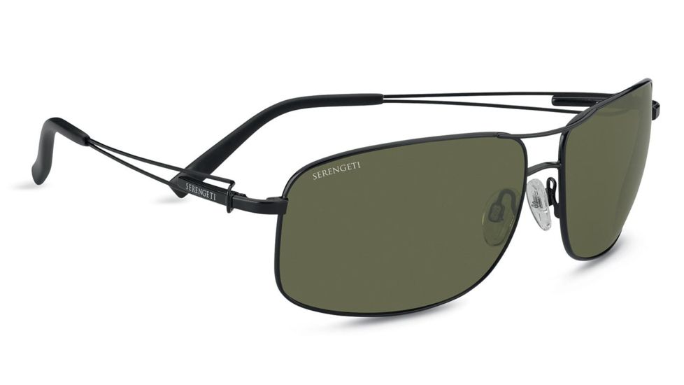 Serengeti Sassari Single Vision Rx Sunglasses - Satin Black Frame 7664