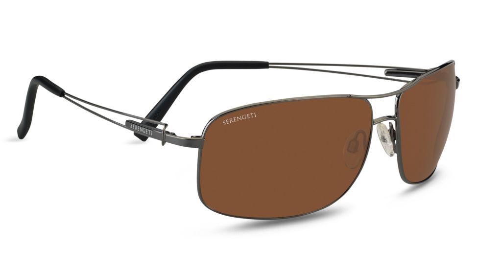 Serengeti Sassari Single Vision Rx Sunglasses - Shiny Gunmetal Frame 7665