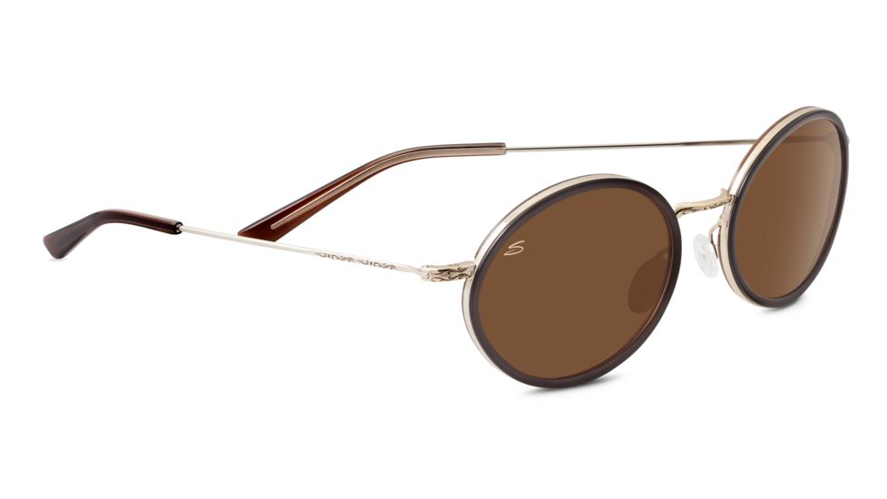 Serengeti Sirolo Sunglasses, Shiny Cognac Frame, Polarized Drivers Lens, 8104