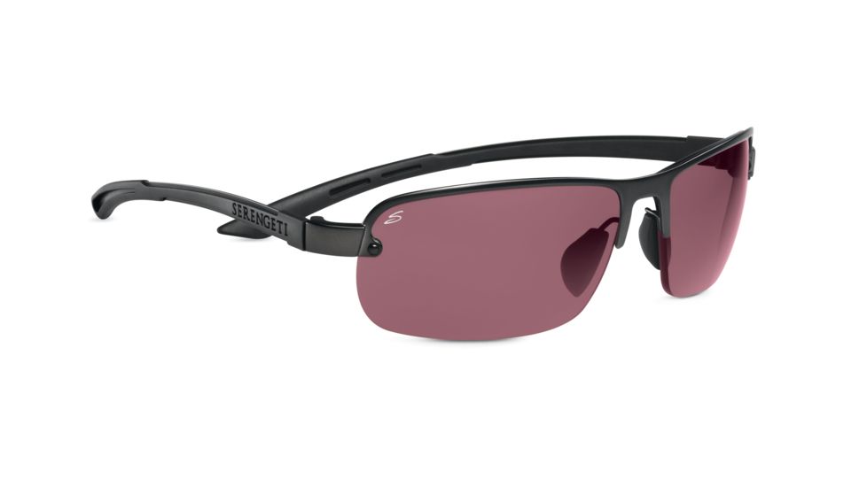 Serengeti Strato Sunglasses - Satin Black Frame, Polar PhD Sedona Lenses 7681