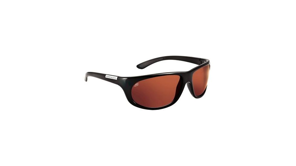 Serengeti Sunglasses Presa Shiny Black Polar PhD DR Lens 7335