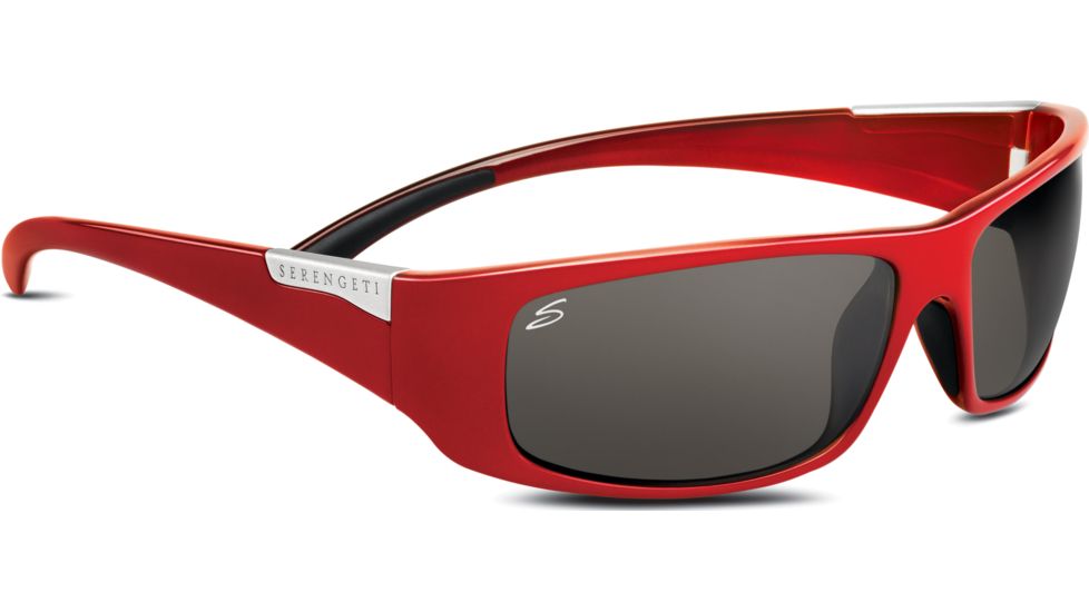 Serengeti Fasano Sunglasses, Red Frame, Polarized PhD CPG Lens 7397