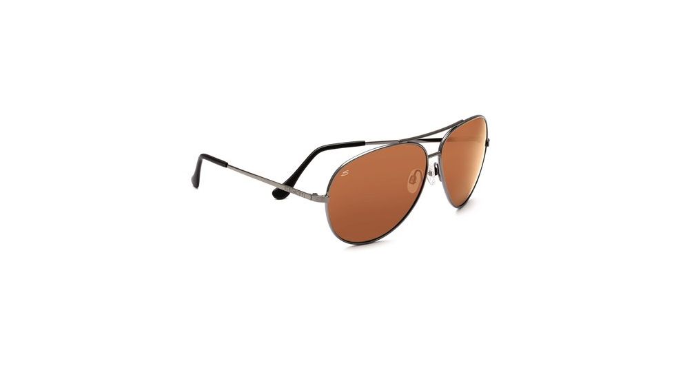 Serengeti Large Aviator, Shiny Gunmetal Frame, Drivers Polarized Lens, 7508