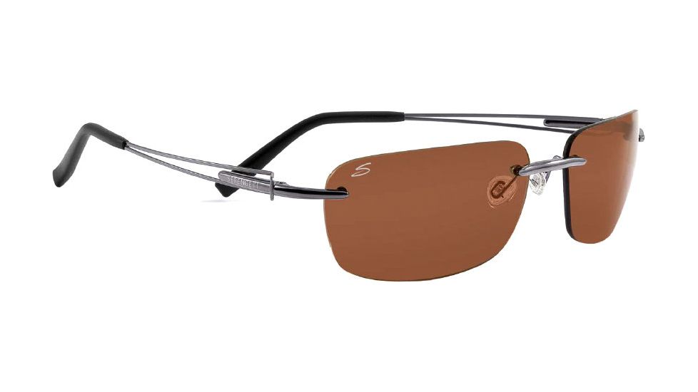 Serengeti Piers Sunglasses, Shiny Gunmetal Frame, Polar PhD Drivers Lens 7344