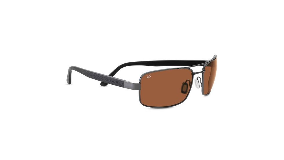 Serengeti Tosca Progressive Prescription Sunglasses, Satin Gunmetal/Shiny Black Frame-7796PR