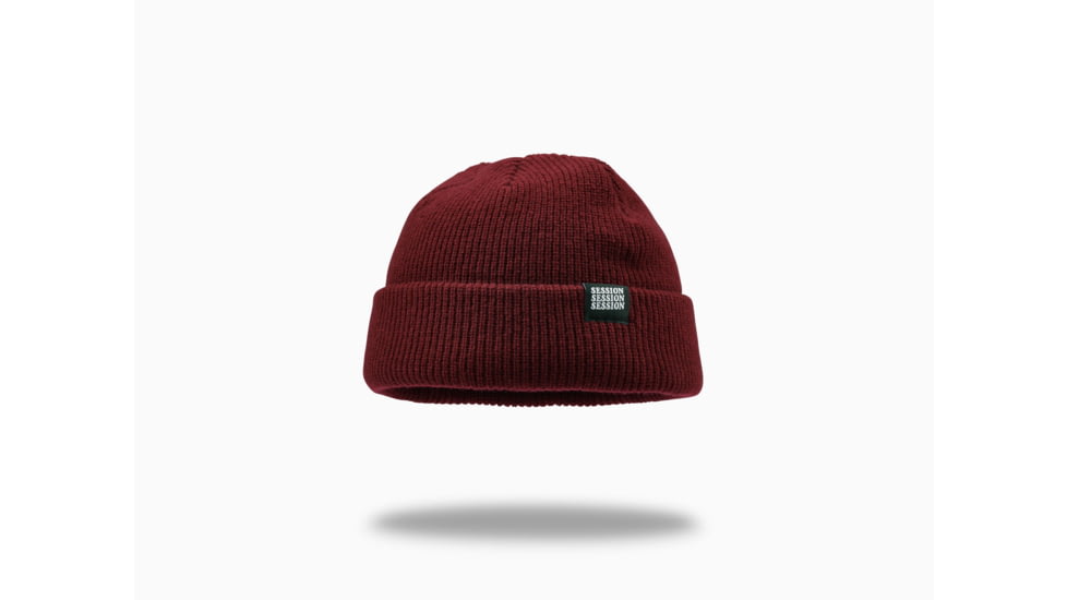 Session Brand Merino Wool Beanie, Maroon, 35-002-10