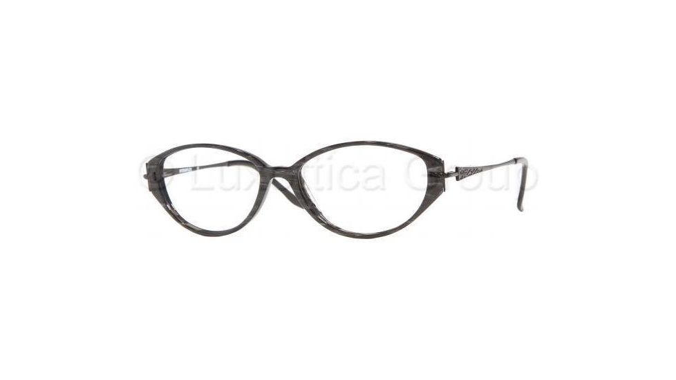 Sferoflex Eyeglasses SF1524 with No-Line Progressive Rx Prescription Lenses C401-5416 - Striped Black 