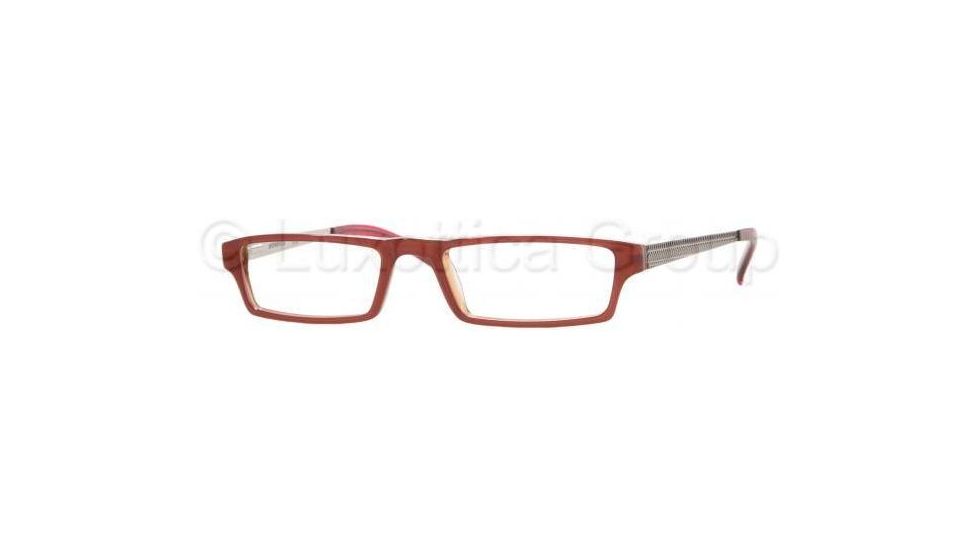 Sferoflex Eyeglasses SF1527 with Rx Prescription Lenses, Select Frame Color / Lens Diameter Top Purple On Orange Frame / 52 mm Prescription Lenses