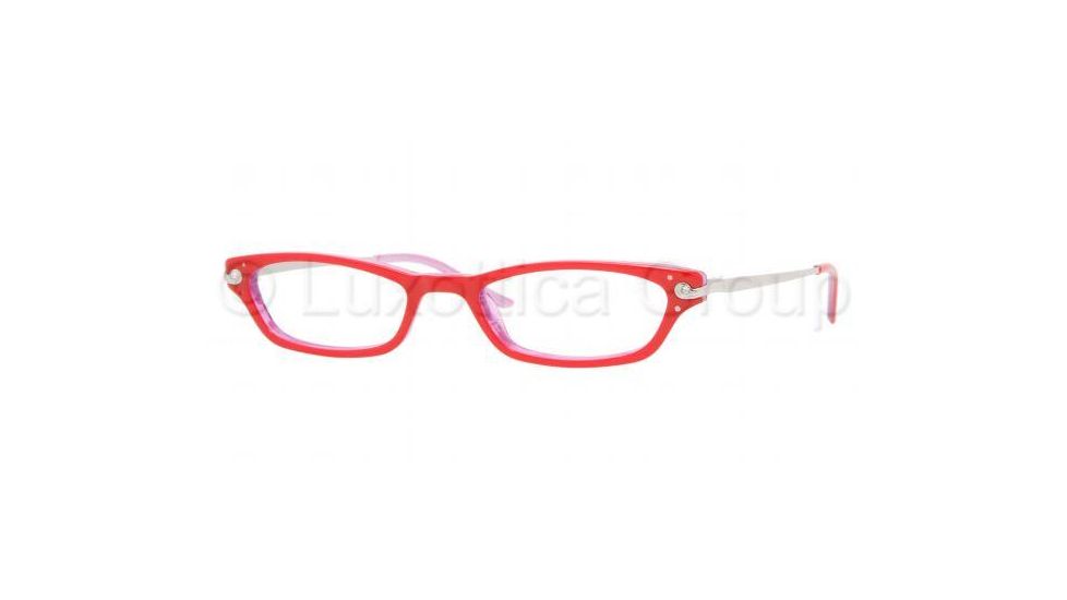 Sferoflex SF1543B Progressive Eyeglasses, Red On Violet Striped Demo Lens Frame / 50 mm Prescription Lenses, C313-5019