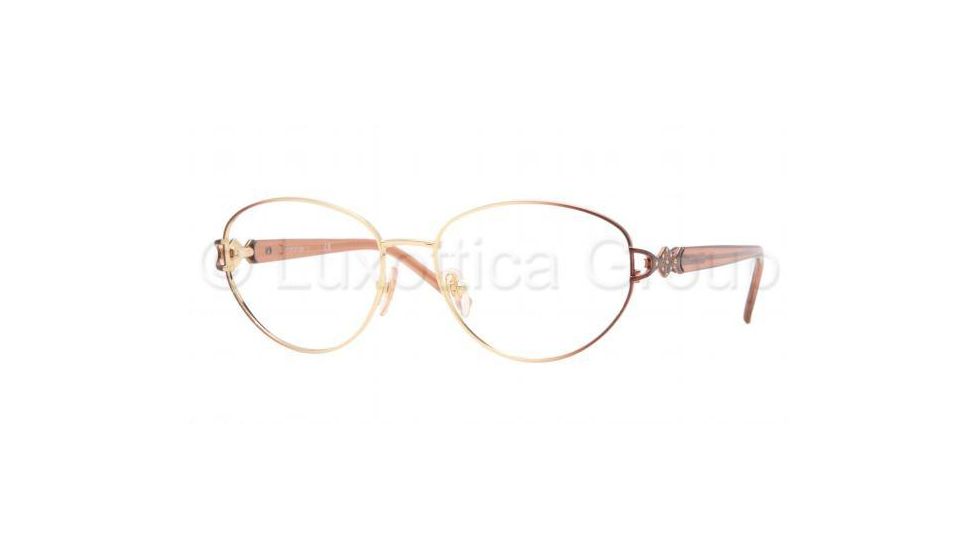 Sferoflex SF2546B Progressive Eyeglasses - Gold Gradient Brown Demo Lens Frame / 54 mm Prescription Lenses, 444-5416
