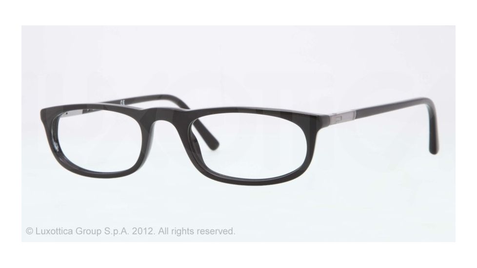 Sferoflex SF1137 Eyeglass Frames C568-50 - Black Frame, Demo Lens Lenses