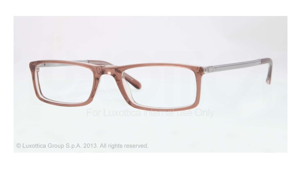 Sferoflex SF1139 Single Vision Prescription Eyeglasses C558-51 - Brown On Trasparent Frame