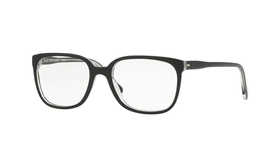 Sferoflex SF1145 Eyeglass Frames C388-53 - Top Black On Crystal Frame