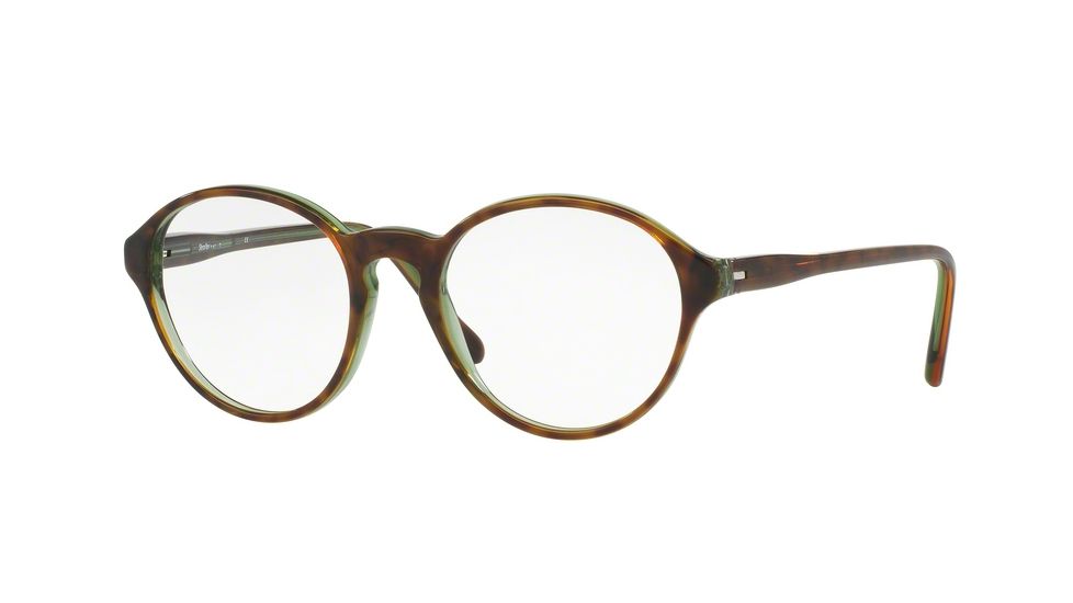 Sferoflex SF1146 Progressive Prescription Eyeglasses C526-51 - Top Havana On Opal Green Frame