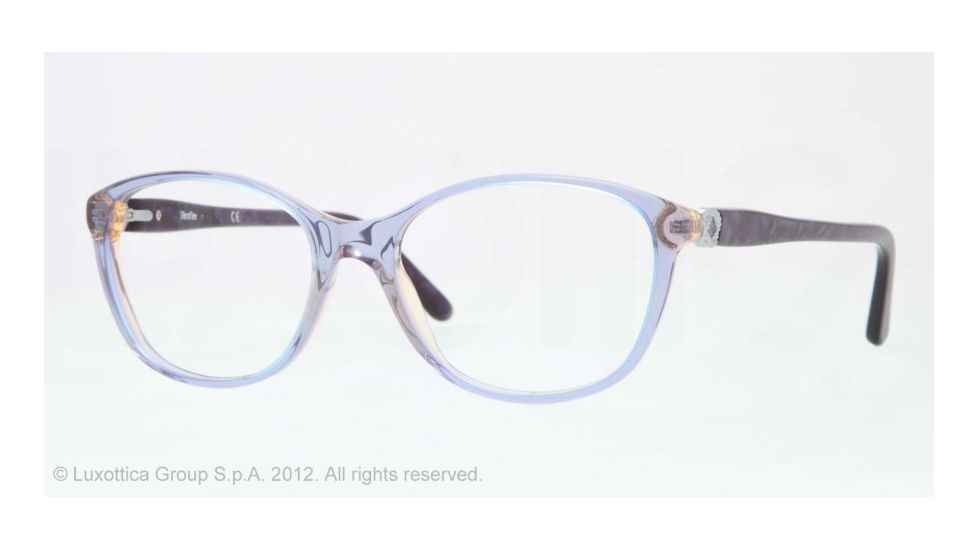 Sferoflex SF1548 Progressive Prescription Eyeglasses C352-52 - Top Azure On Violet Frame, Demo Lens Lenses
