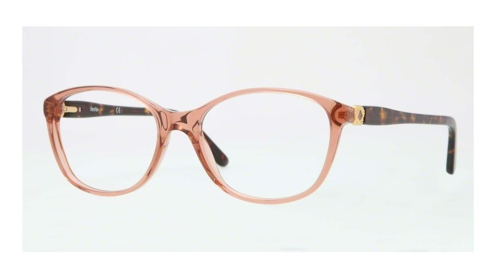 Sferoflex SF1548 Progressive Prescription Eyeglasses C528-52 - Trasparent Brown Frame, Demo Lens Lenses