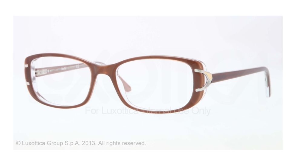 Sferoflex SF1549 Progressive Prescription Eyeglasses C561-51 - Brown Top On Opalin Trasparent Frame